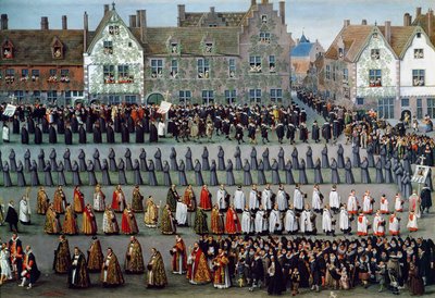 The Triumph of the Archduchess Isabella (1556-1633) in the Ommegang in Brussels, 31st May 1615, 1616 (detail) by Denys van Alsloot